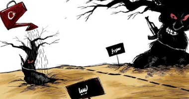 كاريكاتير صحيفة سعودية.. تركيا ترعى الإرهاب فى ليبيا