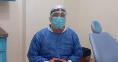 محمد راضي طبيب بمستشفى المحمودية ضمن الجيش الأبيض فى مواجهة كورونا