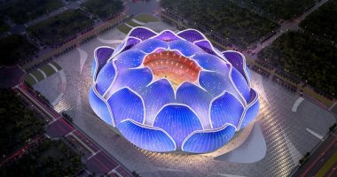 صور.. الصين تشرع ببناء أكبر استاد لكرة القدم فى العالم على هيئة زهرة اللوتس