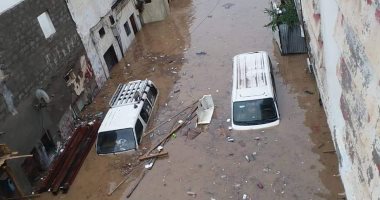 أبطال حقيقيين.. شباب يمنيون ينقذون رجلا مسنا جرفته مياه السيول.. فيديو