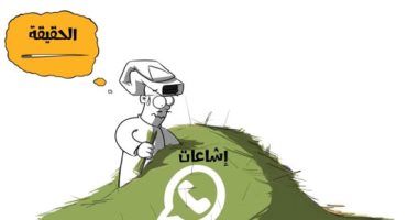 كاريكاتير صحيفة سعودية: الحقيقة " إبرة " فى كوم قش " الشائعات " 