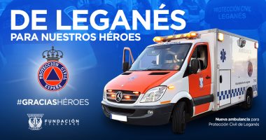 نادى ليجانيس يتبرع بسيارة إسعاف لمكافحة كورونا في إسبانيا.. صور