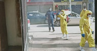 تعقيم منشآت وشوارع مدينة بنى سويف لمواجهة فيروس كورونا 