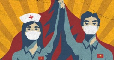ملصقات فنية على طريقة الحرب.. فيتناميون يرسمون للتوعية ضد فيروس كورونا