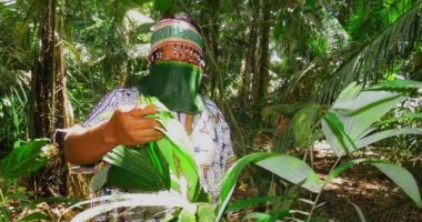 صرخة للمساعدة بالأمازون..السكان الأصليون يرتدون كمامات من ورق الموز