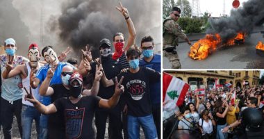 تفاصيل تظاهرات اللبنانيين أمام القصر الجمهورى.. ووصول تعزيزات عسكرية