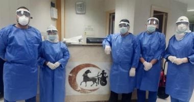 صور.. المركز الطبى للإنتاج الحربى يواصل إجراءات التطهير للوقاية من كورونا