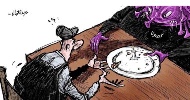 كاريكاتير صحيفة سعودية.. كورونا يأكل كعكة عيد العمال بمفرده