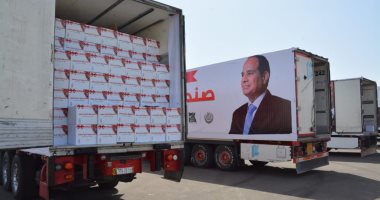 صندوق "تحيا مصر" يطلق قافلة مواد غذائية ومطهرات في 22 محافظة.. صور