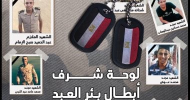 لوحة شرف أبطال وشهداء بئر العبد.. ملف صور