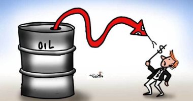 كاريكاتير صحيفة عمانية.. النفط يلتهم الدولار 