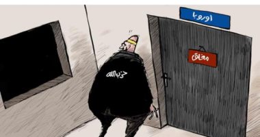 كاريكاتير صحيفة سعودية يسلط الضوء على تصنيف حزب الله منظمة إرهابية في أوروبا