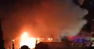 فيديو.. حريق هائل بشارع البحر الأعظم.. والحماية المدنية تدفع بـ 8 سيارات إطفاء 