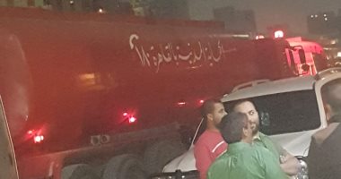 سيارة خزان الحماية المدنية بالقاهرة تدعم القليوبية للسيطرة على حريق شبرا الخيمة