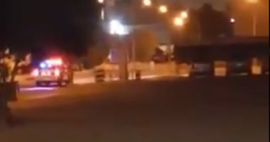 سيارة شرطة تطارد مواطن كويتى اخترق حظر التجوال