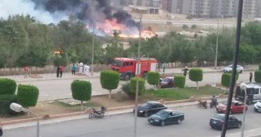 حريق بالحزام الأخضر فى التجمع الثالث بالقاهرة الجديدة