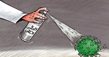 كاريكاتير صحيفة كويتية.. "الحظر الكلى" للقضاء على كورونا