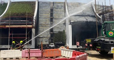 البيان الإماراتية : حريق فى أحد مواقع " إكسبو"2020 بدون إصابات