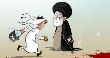 كاريكاتير صحيفة سعودية تسلط الضوء على تمجيد إرهاب إيران