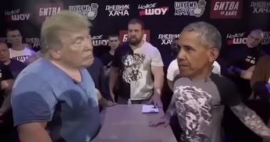 "صفعة مين الأقوى"..ترامب الأبن يسخر من اتهامات أوباما لوالده فى فيديو فوتوشوب