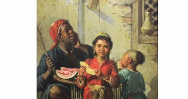 شاهد..بائع البطيخ" لوحة الإيطالى أنيبال سكونا ميليو فى متحف الفنون الجميلة