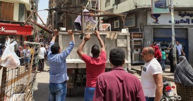 محافظة الجيزة ترفع إشغالات شوارع الصناديلى وسعد زغلول وأحمد ماهر 