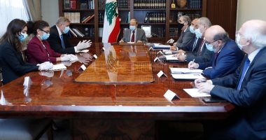 بالكمامة .. الرئيس اللبنانى يبحث مع منسق الأمم المتحدة أخر تطورات القرار 1701