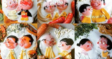 علشان تاكل وتمتع عينيك..يابانية تخصصت فى فن تشكيل أطباق "البيض المقلى" صور