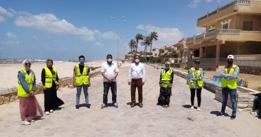 شباب شمال سيناء يواصلون حراسة شاطئ العريش بتطبيق الإجراءات الاحترازية
