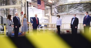 10 دقائق عطلت رحلة الفضاء الأمريكية التاريخية بحضور ترامب - اليوم السابع