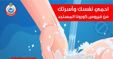 الصحة تنشر إنفوجراف عن طريقة غسل الأيدى للحماية من عدوى كورونا