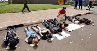 مظاهرات أمام السفارة الامريكية فى كينيا احتجاجا على مقتل جورج فلويد