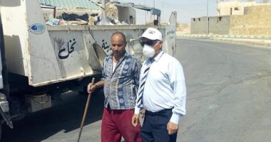 صور.. انطلاق حملة نظافة بشوارع مدينة نخل فى وسط سيناء