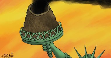 كاريكاتير صحيفة إماراتية.. بركان الحرية بأمريكا على وشك الإنفجار