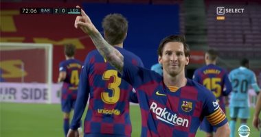 ميسي يسجل هدف برشلونة الثاني ضد ليجانيس في الدقيقة 69.. فيديو