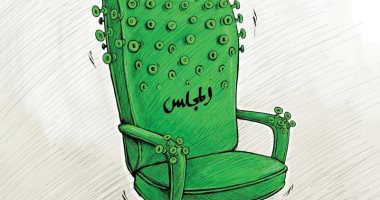 كاريكاتير صحيفة كويتية.. كورونا يهدد مقاعد البرلمان الكويتى