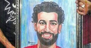 أسامة يشارك برسومات فنية وبورتريه لمحمد صلاح بمناسبة عيد ميلاده