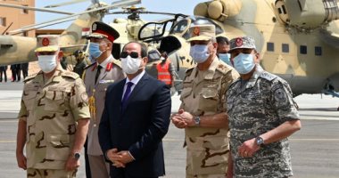 ننشر نص كلمة الرئيس السيسى خلال تفقده قوات المنطقة الغربية العسكرية