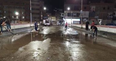 شباب قرية سلامون القماش بالمنصورة يطهرون الشوارع ضد فيروس كورونا