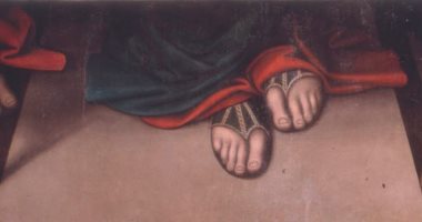 شاهد أقدام المسيح فى لوحة العشاء الأخير لدافنىشى.. اللوحة كما لم ترها من قبل