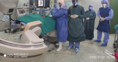 لأول مرة فى مصر.. إجراء عملية قسطرة مخية لمريضة كورونا بمستشفى المطرية التعليمى