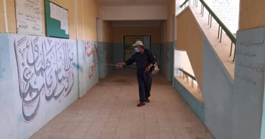 تعقيم وتطهير لجان امتحانات الثانوية العامة بالشيخ زويد شمال سيناء