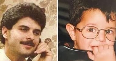 بنفس اللقطة..خالد راغب علامة ووالده فى صورتين من الأرشيف بـ"سماعة التليفون"