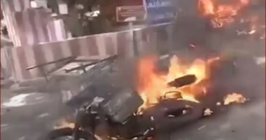فيديو.. انتحار مواطن أوغندى أشعل النار فى نفسه بعد مصادرة دراجته النارية