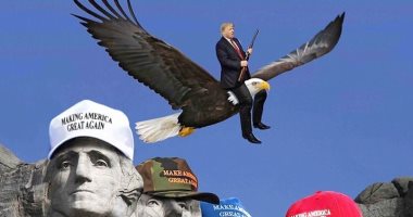 ترامب الابن ينشر صورة لوالده وهو يحلق بـ"نسر" فى احتفالات عيد الاستقلال الأمريكى