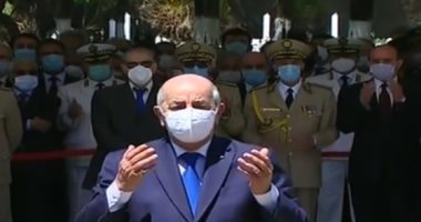 فيديو .. رئيس الجزائر يشهد مراسم دفن رفات قادة المقاومة الشعبية