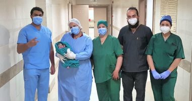 صور.. مستشفى العجوزة يسجل تاسع حالة ولادة قيصرية لمريضة مصابة بكورونا
