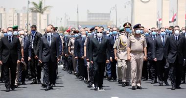 الرئيس السيسي يتقدم الجنازة العسكرية للفريق محمد العصار