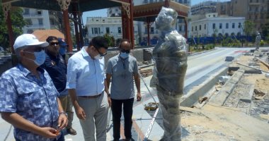 نائب محافظ بورسعيد يتابع أعمال تنفيذ مشروع حديقة فريال التاريخية.. صور