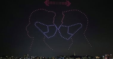 صور.. طائرات بدون طيار تزين سماء كوريا الجنوبية للتوعية ضد فيروس كورونا